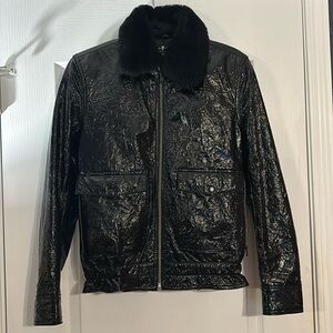 NWOT 7 For All Mankind Leather bomber Jacket